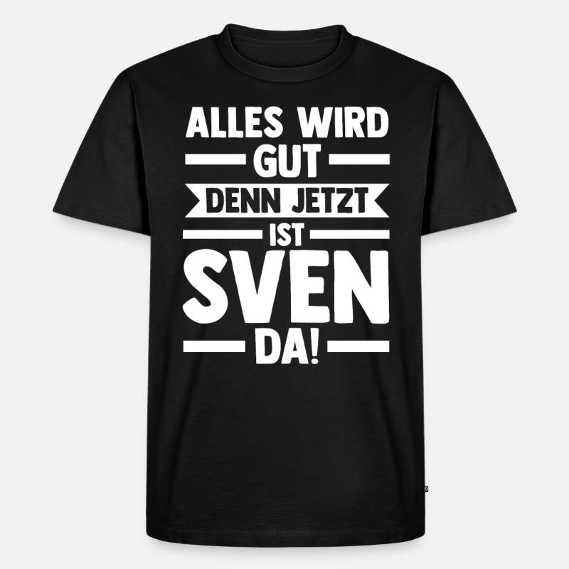 Sven - Männer Premium Bio T-Shirt - Schwarz