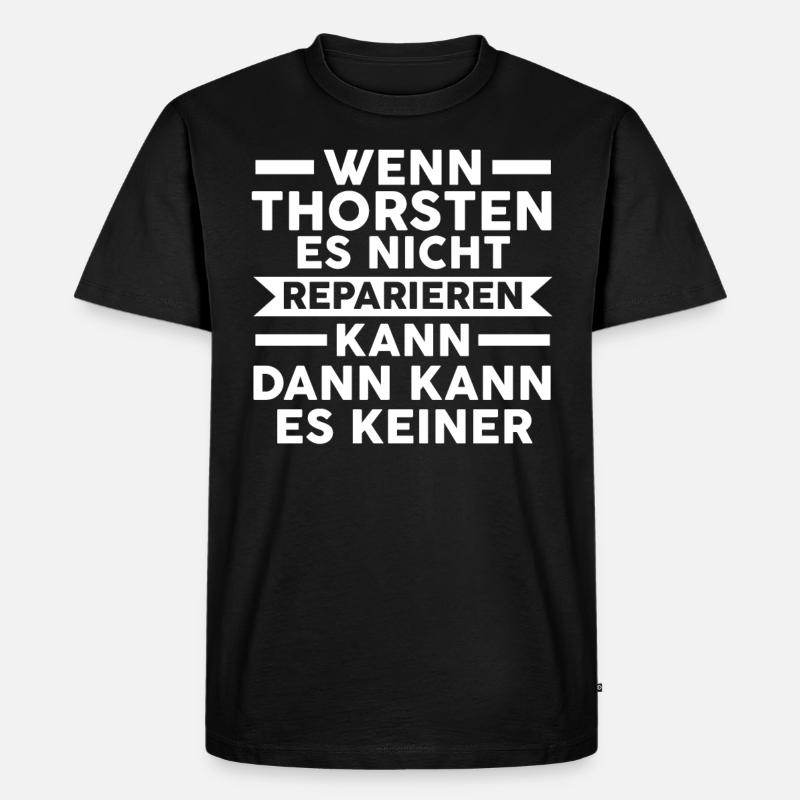Thorsten - Männer Premium Bio T-Shirt - Schwarz