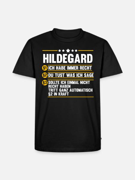 Hildegard - Männer Premium Bio T-Shirt - Schwarz