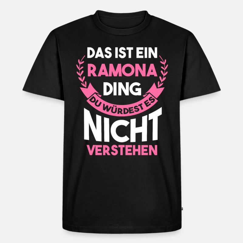 Ramona - Männer Premium Bio T-Shirt - Schwarz