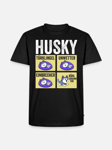 Dog Husky - Men's Premium Organic T-Shirt - black