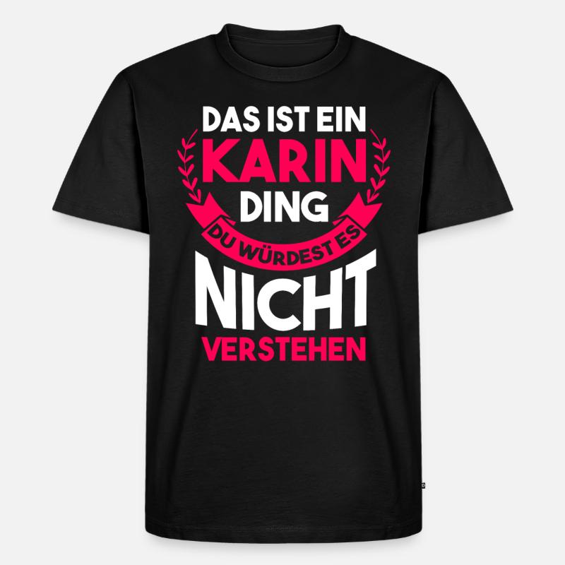 Karin - Männer Premium Bio T-Shirt - Schwarz