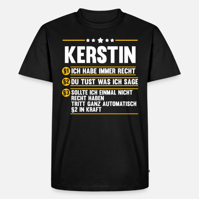 Kerstin - Männer Premium Bio T-Shirt - Schwarz
