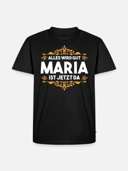 Maria - Männer Premium Bio T-Shirt - Schwarz