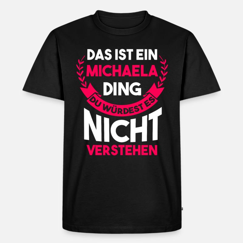 Michaela - Männer Premium Bio T-Shirt - Schwarz