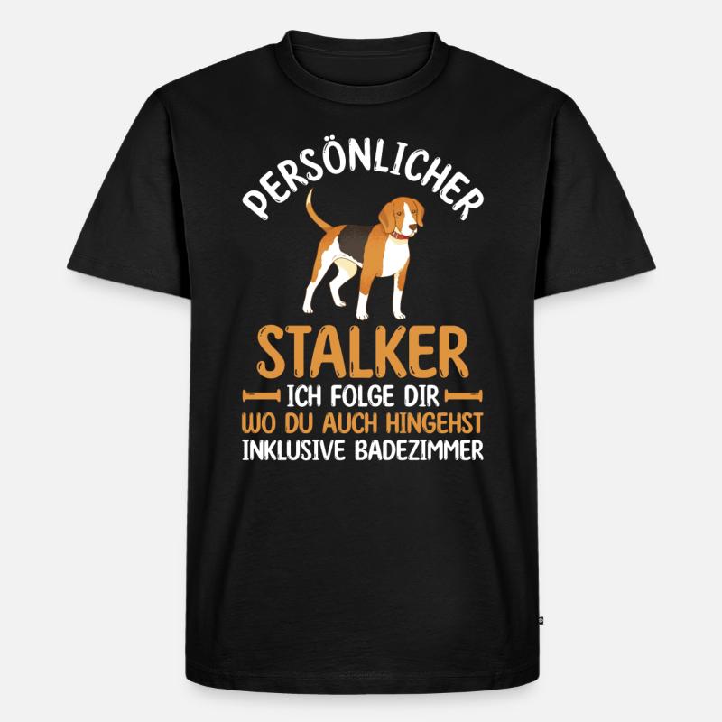Hund Beagle - Männer Premium Bio T-Shirt - Schwarz