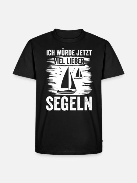 Segelboot Segler Segeln - Männer Premium Bio T-Shirt - Schwarz