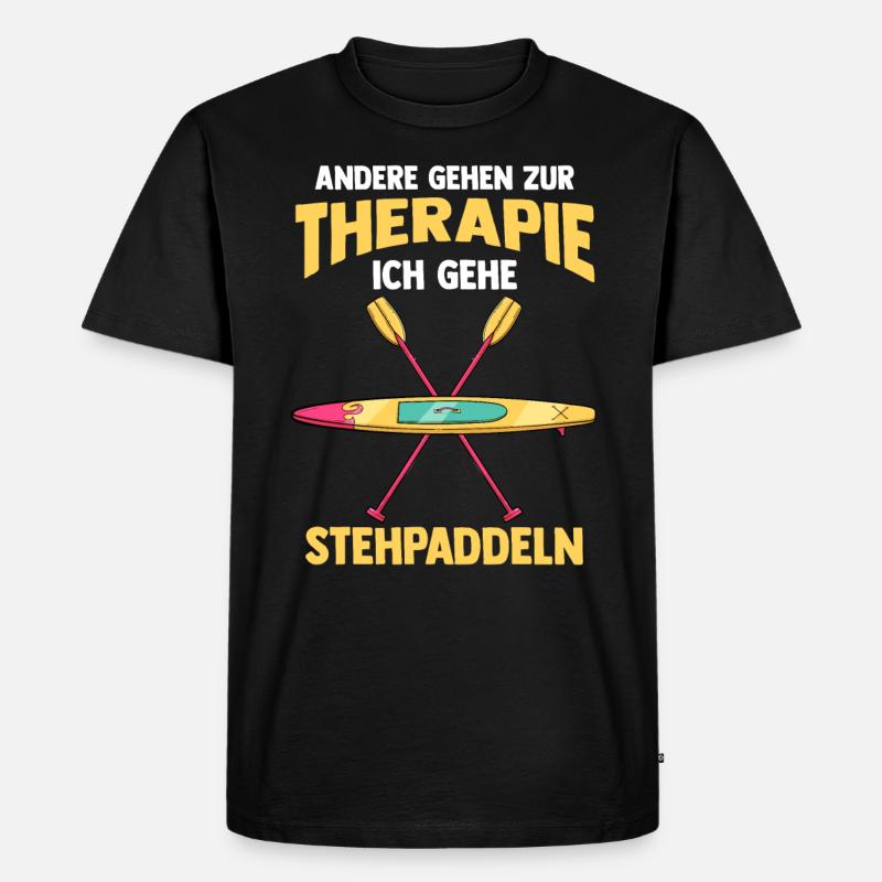 Stand Up Paddeling - Männer Premium Bio T-Shirt - Schwarz
