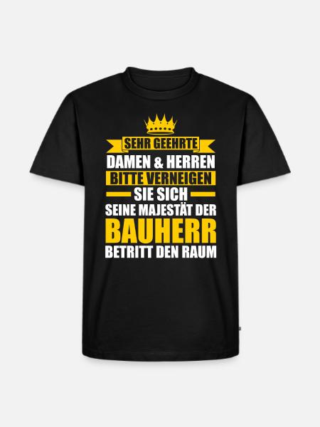 Bauherr - Männer Premium Bio T-Shirt - Schwarz