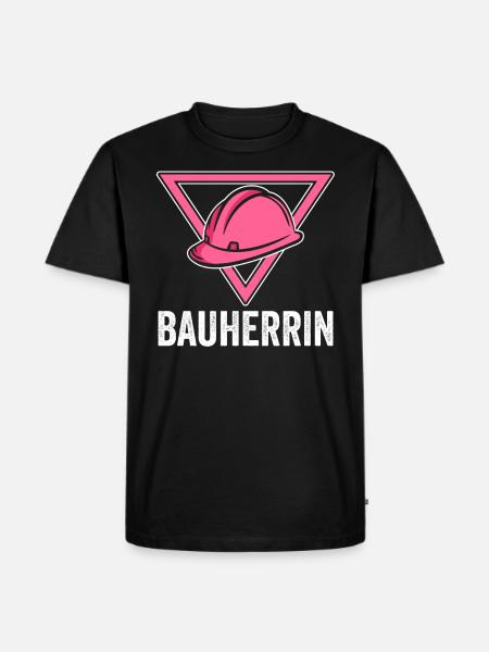 Bauherrin - Männer Premium Bio T-Shirt - Schwarz