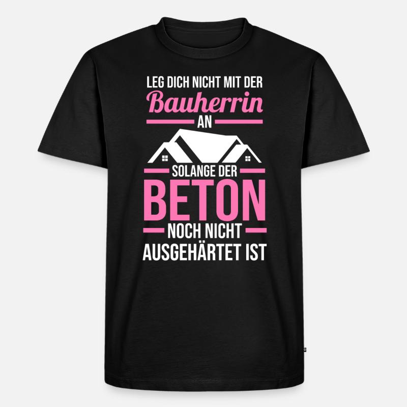 Bauherrin - Männer Premium Bio T-Shirt - Schwarz