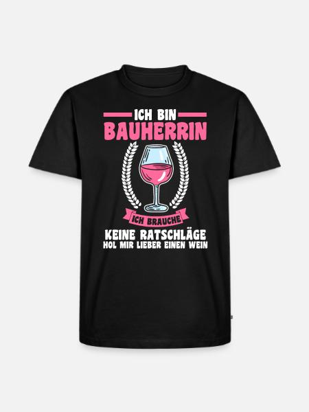 Bier Bauherrin - Männer Premium Bio T-Shirt - Schwarz