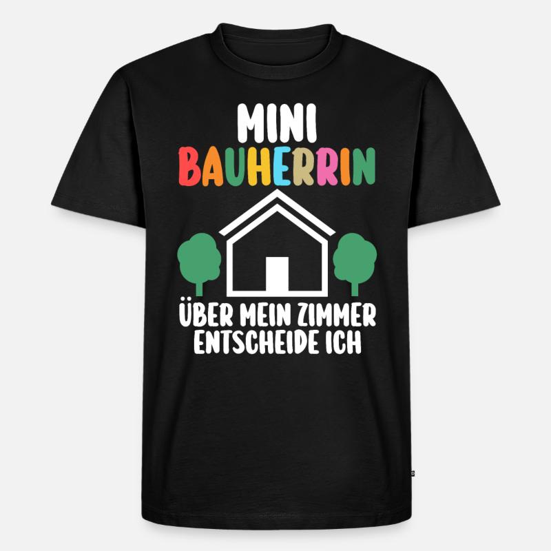 Bauherrin - Männer Premium Bio T-Shirt - Schwarz