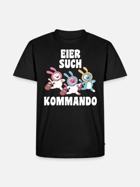 Osterhase Hase Ostern - Männer Premium Bio T-Shirt - Schwarz
