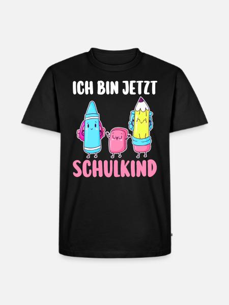 Schulkind Schulbeginn Erste Klasse Einschulung - Männer Premium Bio T-Shirt - Schwarz