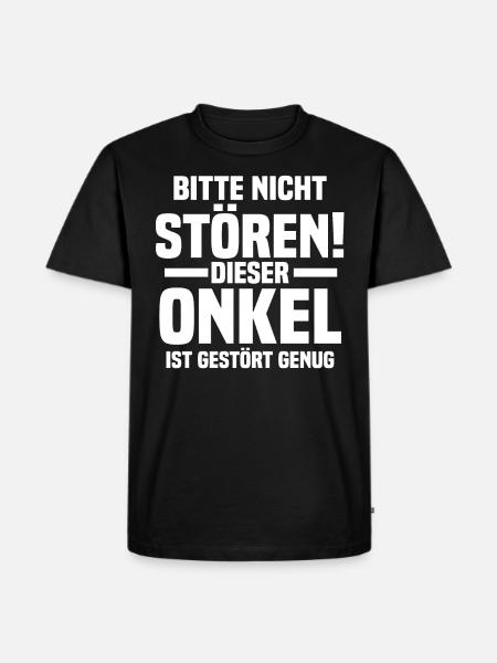Patenonkel Onkel - Männer Premium Bio T-Shirt - Schwarz