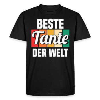 Marraine Meilleure tante - T-shirt Premium bio Homme - noir - Devant - Nico (187cm)