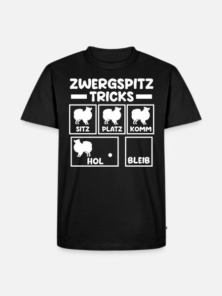 Hund Zwergspitz - Männer Premium Bio T-Shirt - Schwarz