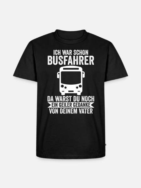 Bus Busfahrer - Männer Premium Bio T-Shirt - Schwarz
