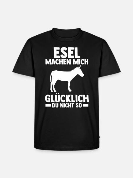 Esel - Männer Premium Bio T-Shirt - Schwarz