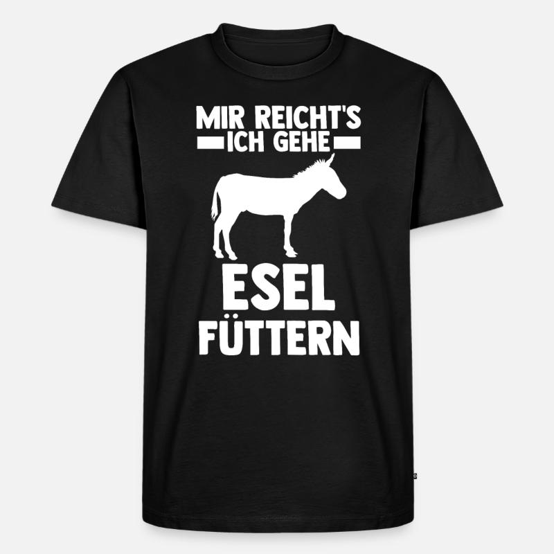 Esel - Männer Premium Bio T-Shirt - Schwarz