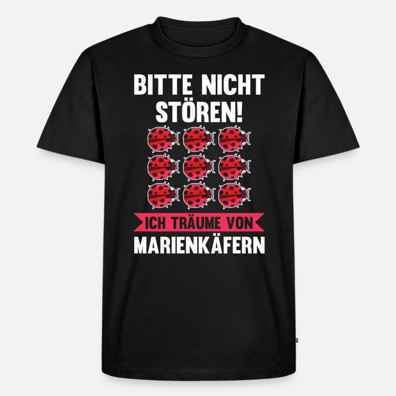 Marienkäfer - Männer Premium Bio T-Shirt - Schwarz