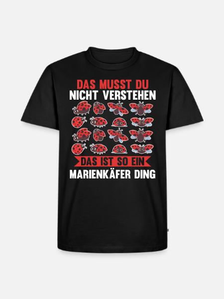 Marienkäfer - Männer Premium Bio T-Shirt - Schwarz