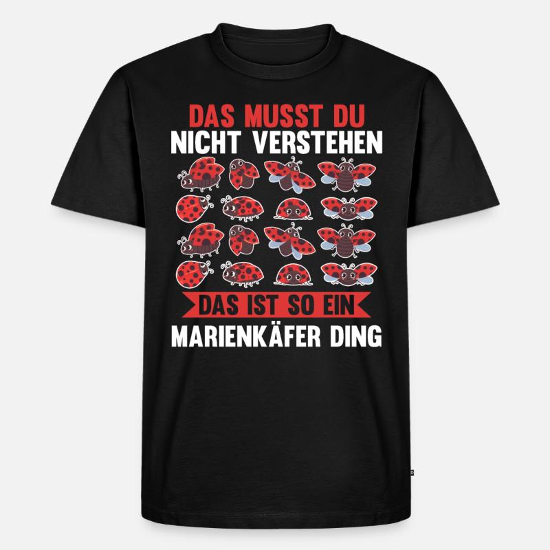 Marienkäfer - Männer Premium Bio T-Shirt - Schwarz
