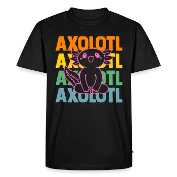 Axolotl - T-shirt Premium bio Homme - noir - Devant - Nico (187cm)