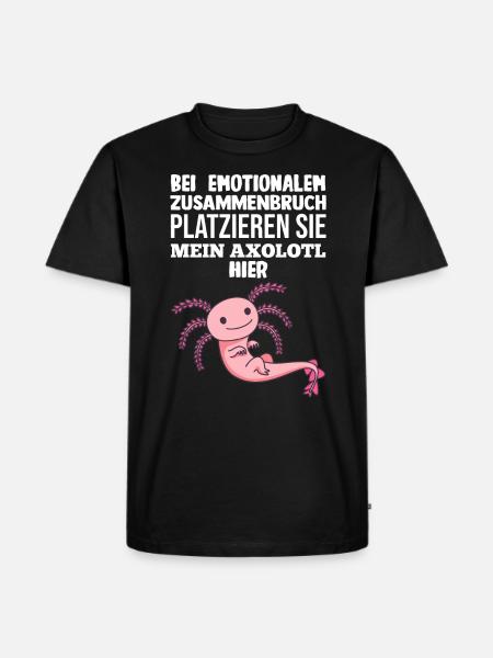 Axolotl - Männer Premium Bio T-Shirt - Schwarz