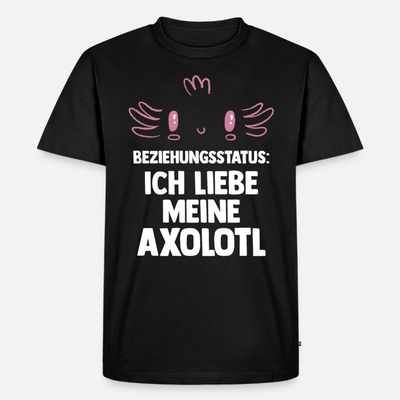 Axolotl - Männer Premium Bio T-Shirt - Schwarz