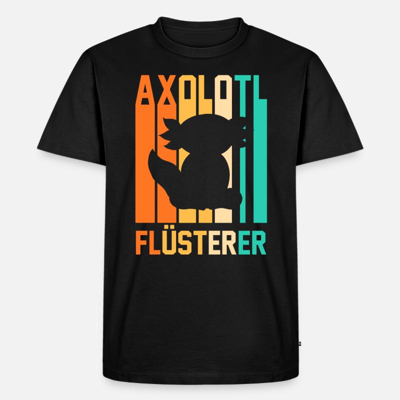 Axolotl - Männer Premium Bio T-Shirt - Schwarz