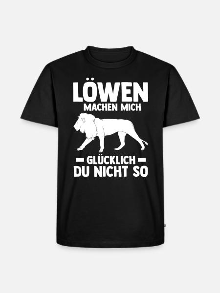 Löwe Löwen - Männer Premium Bio T-Shirt - Schwarz