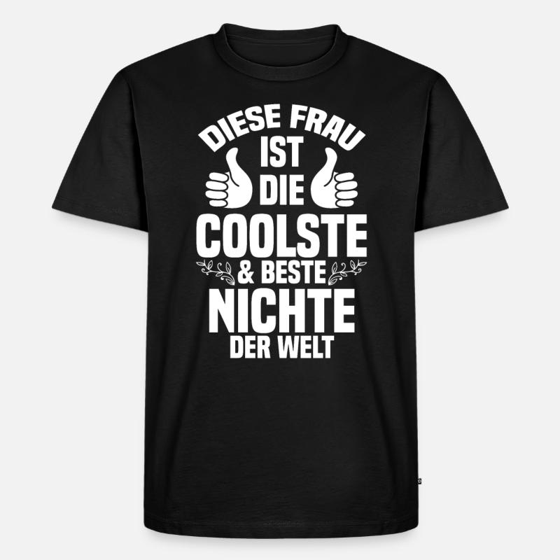 Nichte - Männer Premium Bio T-Shirt - Schwarz