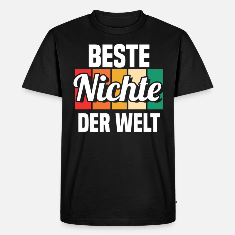 Nichte - Männer Premium Bio T-Shirt - Schwarz