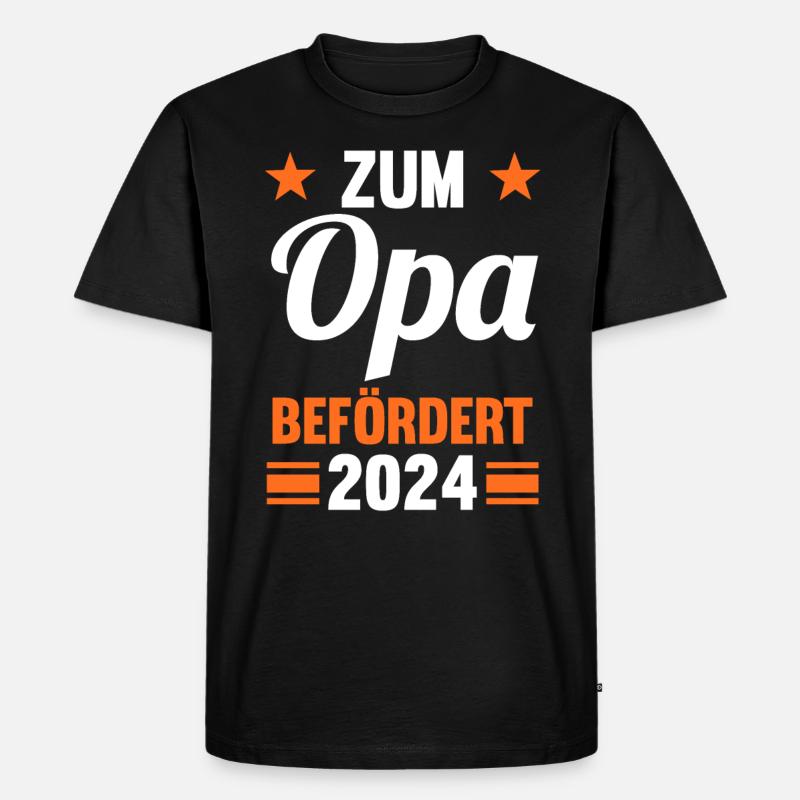 Werdender Opa 2042 - Männer Premium Bio T-Shirt - Schwarz