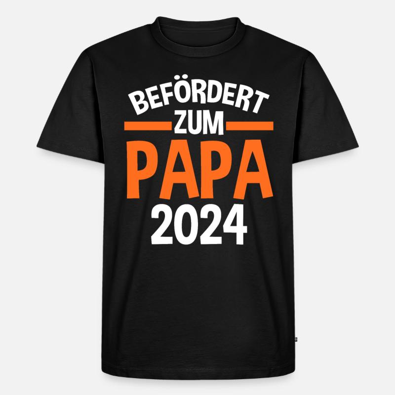 Werdender Papa 2030 - Männer Premium Bio T-Shirt - Schwarz