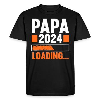 Dad-to-be 2038 - Men's Premium Organic T-Shirt - black - Front - Nico (187cm)