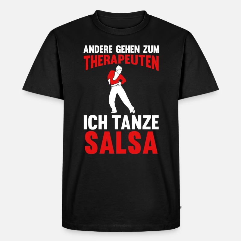 Salsa Tanz Tänzer - Männer Premium Bio T-Shirt - Schwarz