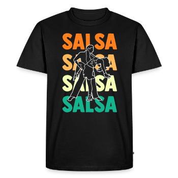Salsa Dance Dancer - Men's Premium Organic T-Shirt - black - Front - Nico (187cm)