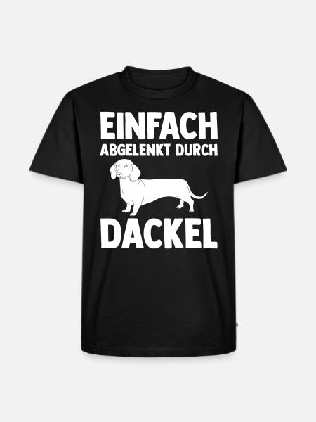 Hund Dackel - Männer Premium Bio T-Shirt - Schwarz