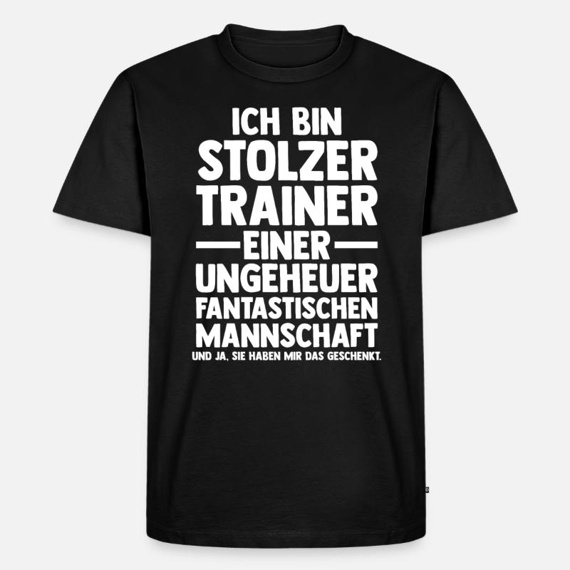 Sportmannschaft Trainer - Männer Premium Bio T-Shirt - Schwarz