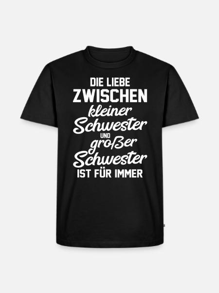 Geschwister Schwestern Schwester - Männer Premium Bio T-Shirt - Schwarz
