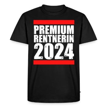 Pension de retraite 2024 Pension de retraite - T-shirt Premium bio Homme - noir - Devant - Nico (187cm)