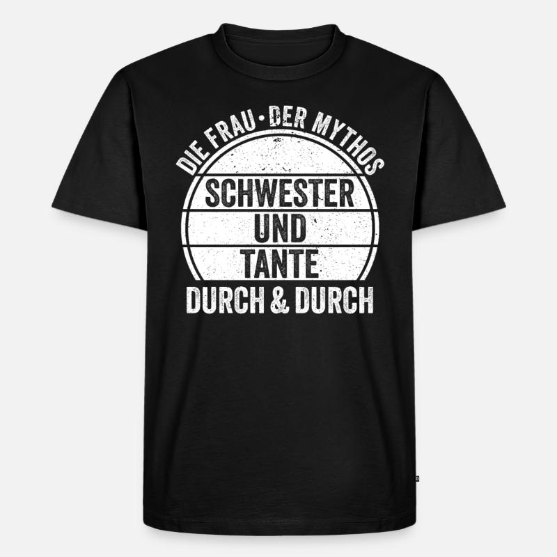 Schwester und Tante - Männer Premium Bio T-Shirt - Schwarz