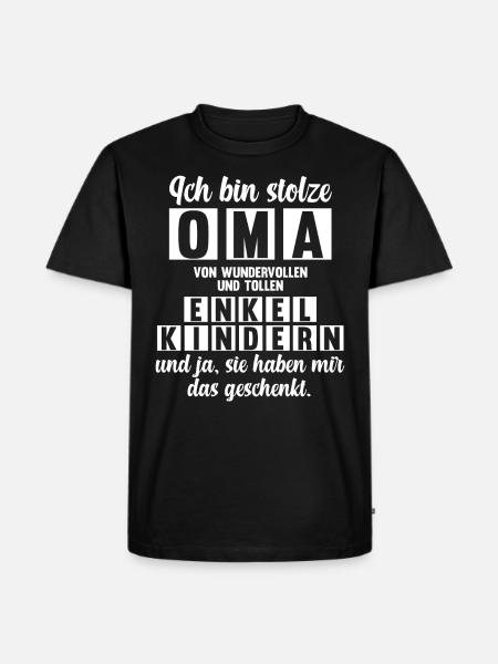 Großmutter Enkelkinder Oma - Männer Premium Bio T-Shirt - Schwarz