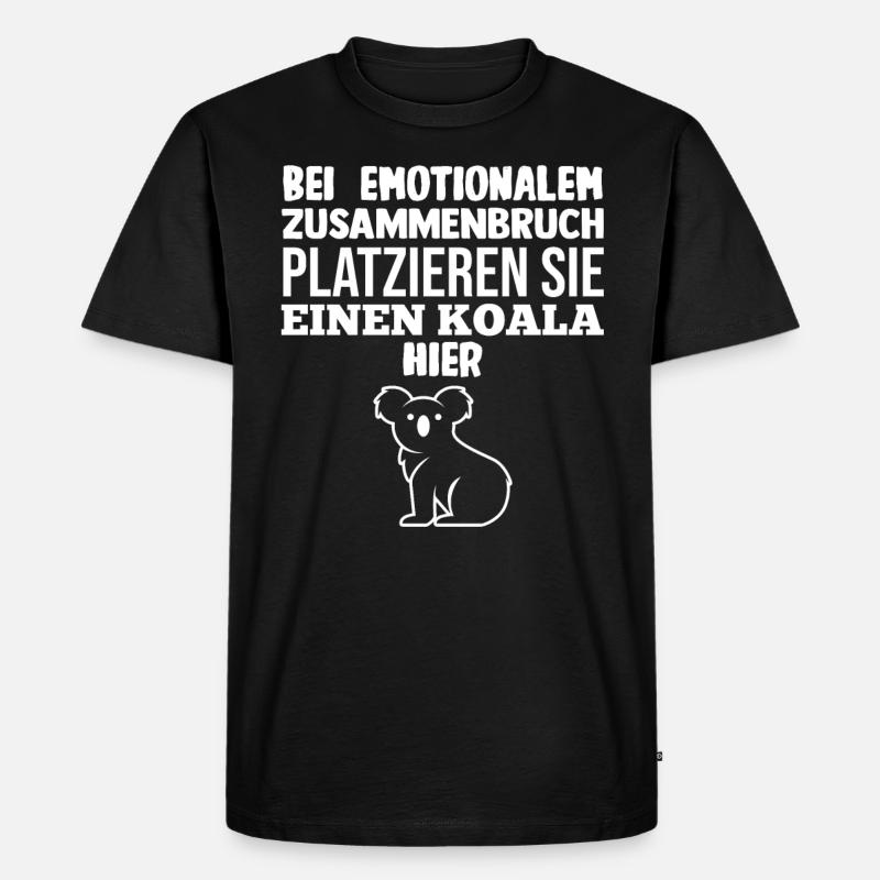 Koalabär Koala - Männer Premium Bio T-Shirt - Schwarz