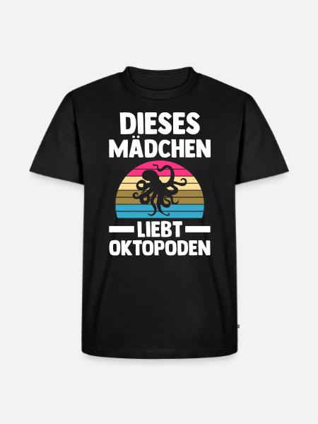 Tintenfisch Oktopus - Männer Premium Bio T-Shirt - Schwarz