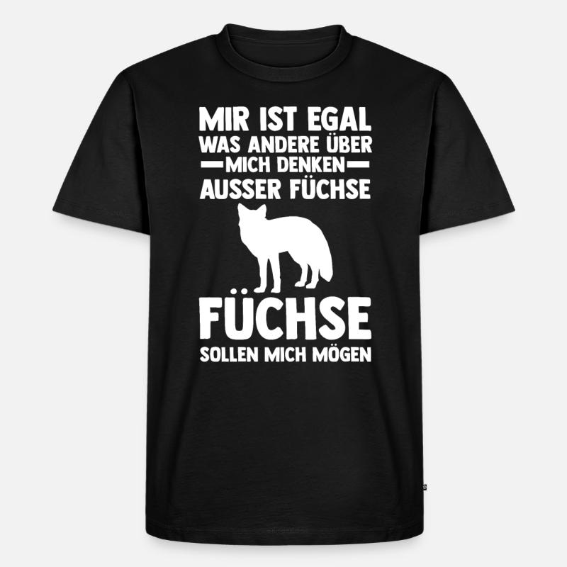 Fuchs - Männer Premium Bio T-Shirt - Schwarz