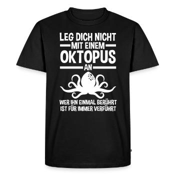 Squid Octopus - Men's Premium Organic T-Shirt - black - Front - Nico (187cm)